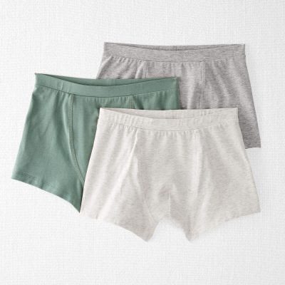 Boys 3-Pack Organic Cotton Boxer Shorts