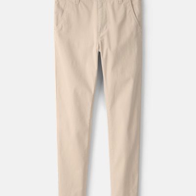 Boys Slim Tapered Chino Pants - Khaki