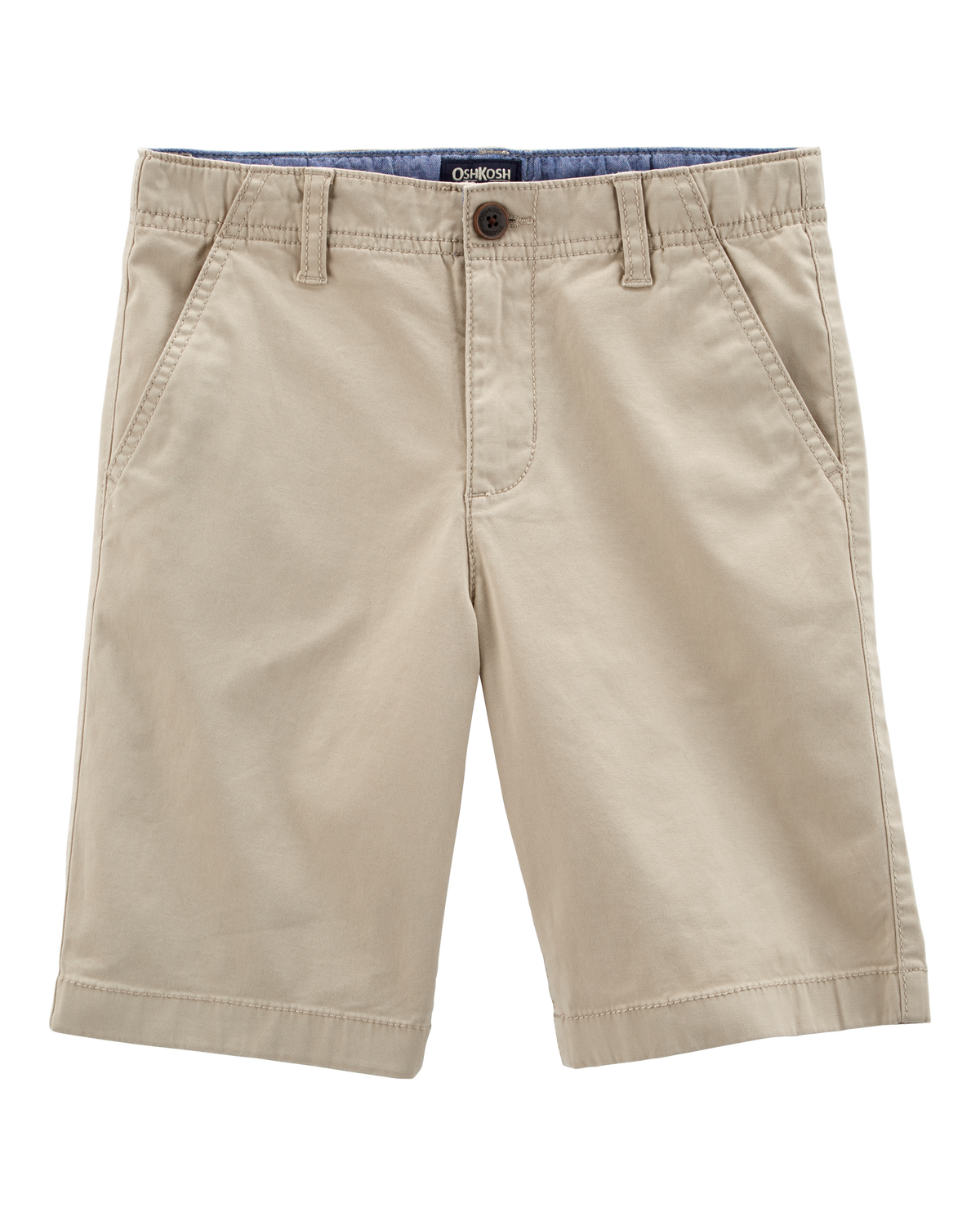 Boys Stretch Chino Uniform Shorts - Khaki