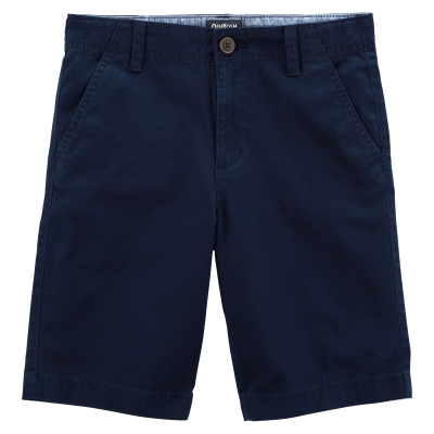 Boys Stretch Chino Uniform Shorts - Navy