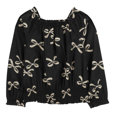 Kid Bow Print Blouse