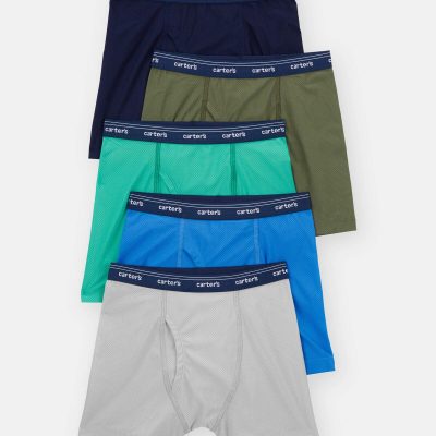 Kid 5-Pack Active Mesh Boxer Briefs Underwear