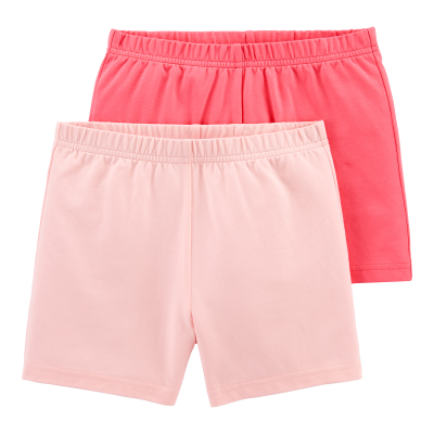 Girls 2-Pack Cartwheel Shorts - Pink