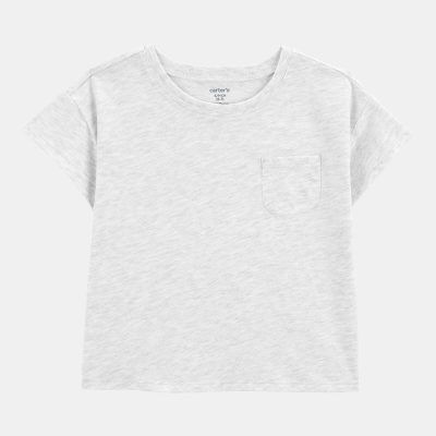 Kid Solid Short-Sleeve Fashion Top - Grey