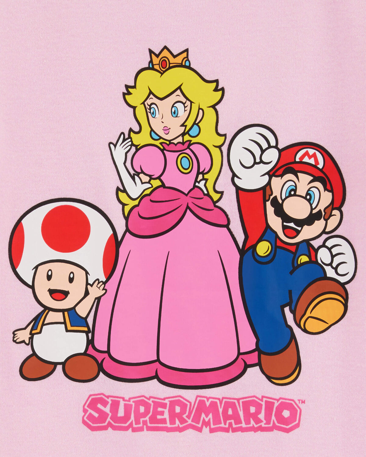 Girls Super Mario Bros™ Snug Fit Cotton 2-Piece Pajamas - Pink - Image 2