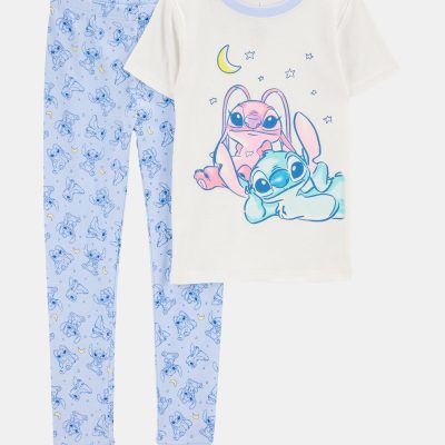 Girls Disney© Lilo & Stitch Snug Fit Cotton 2-Piece Pajamas