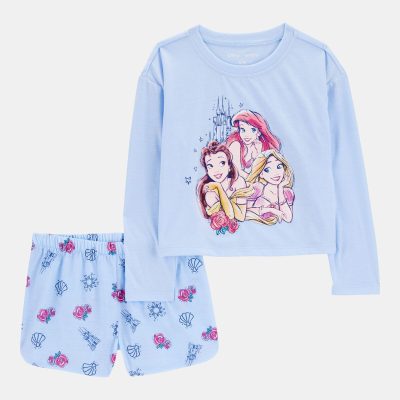 Kid Disney© Princess  Loose-Fit 2-Piece Pajamas - Blue