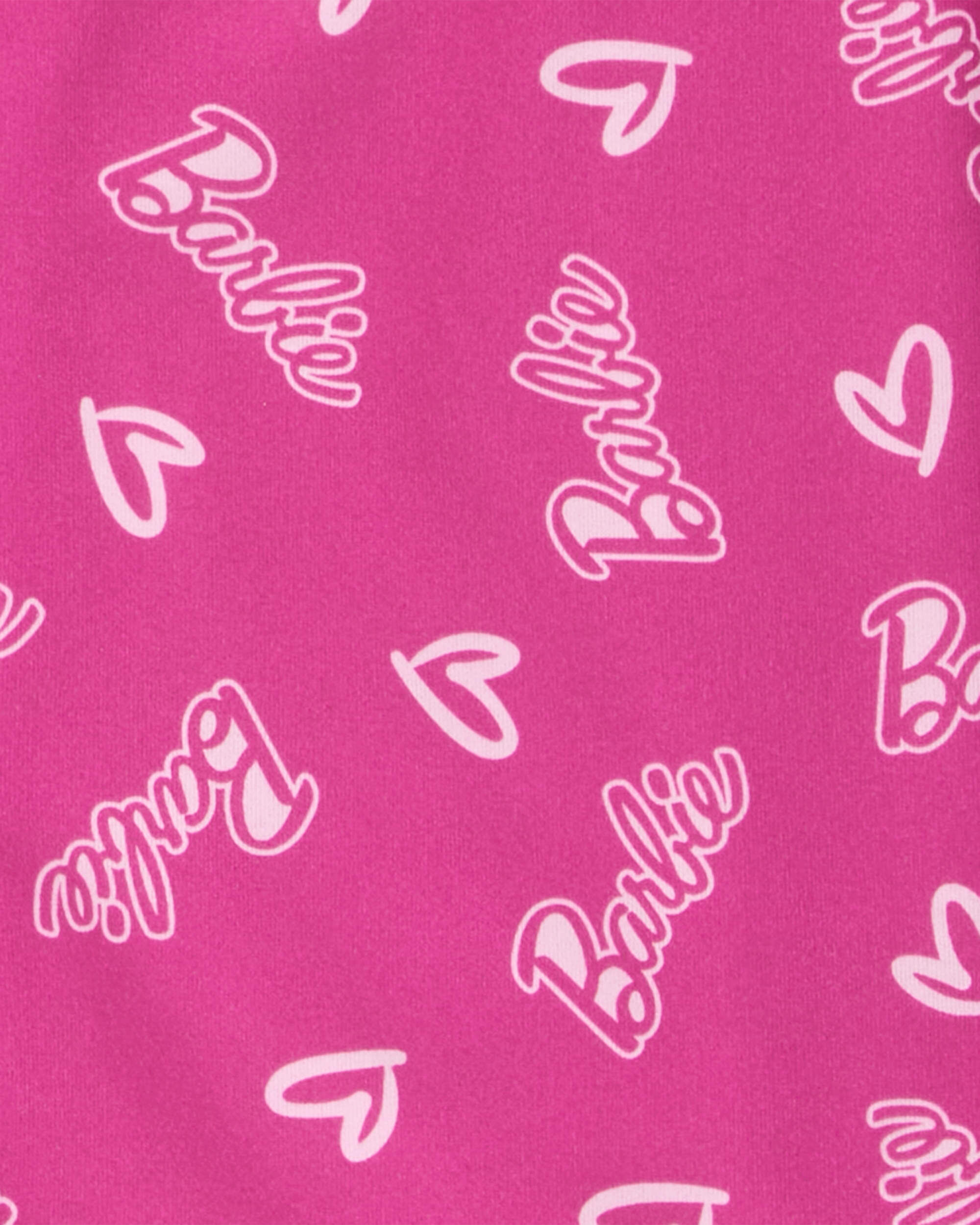 Kid Barbie Coat Style Loose Fit 2-Piece Pajamas - Pink - Image 3
