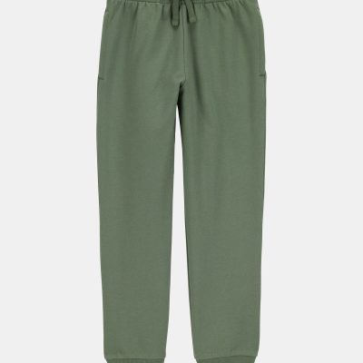 Boys Pull-On Drawstring Joggers - Green