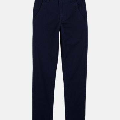 Kid Slim Tapered Chino Uniform Pants - Navy