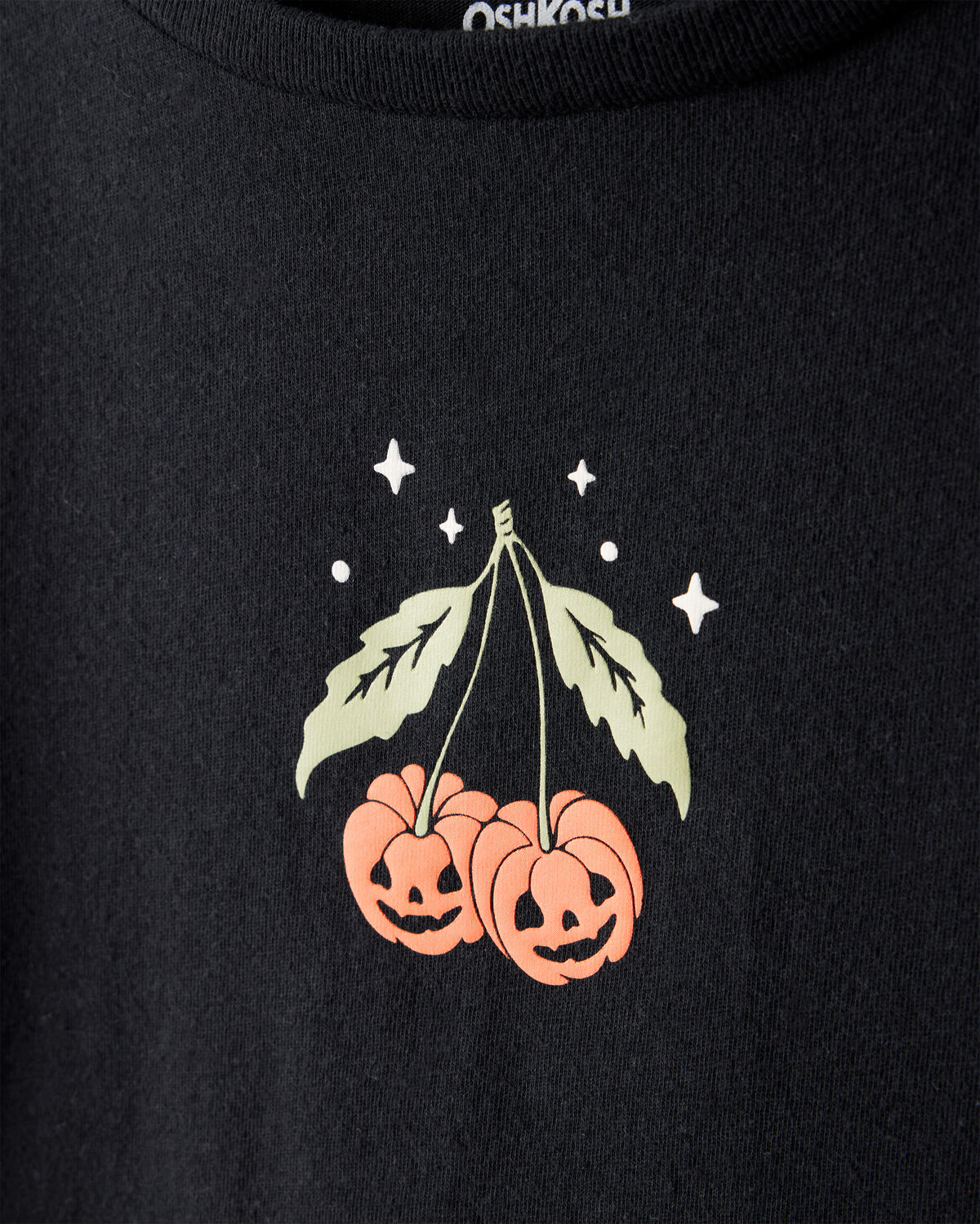 Girls Halloween Pumpkin Long-Sleeve Graphic Tee - Black - Image 2