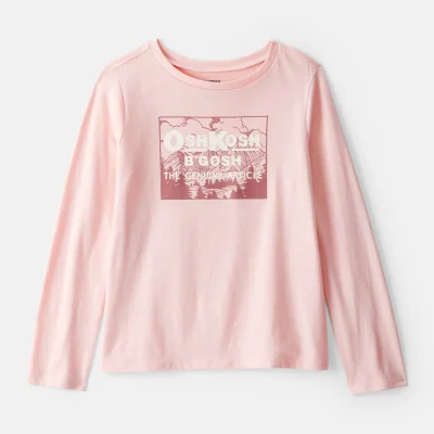 Girls Vintage OshKosh B'Gosh Long-Sleeve Graphic Tee - Pink