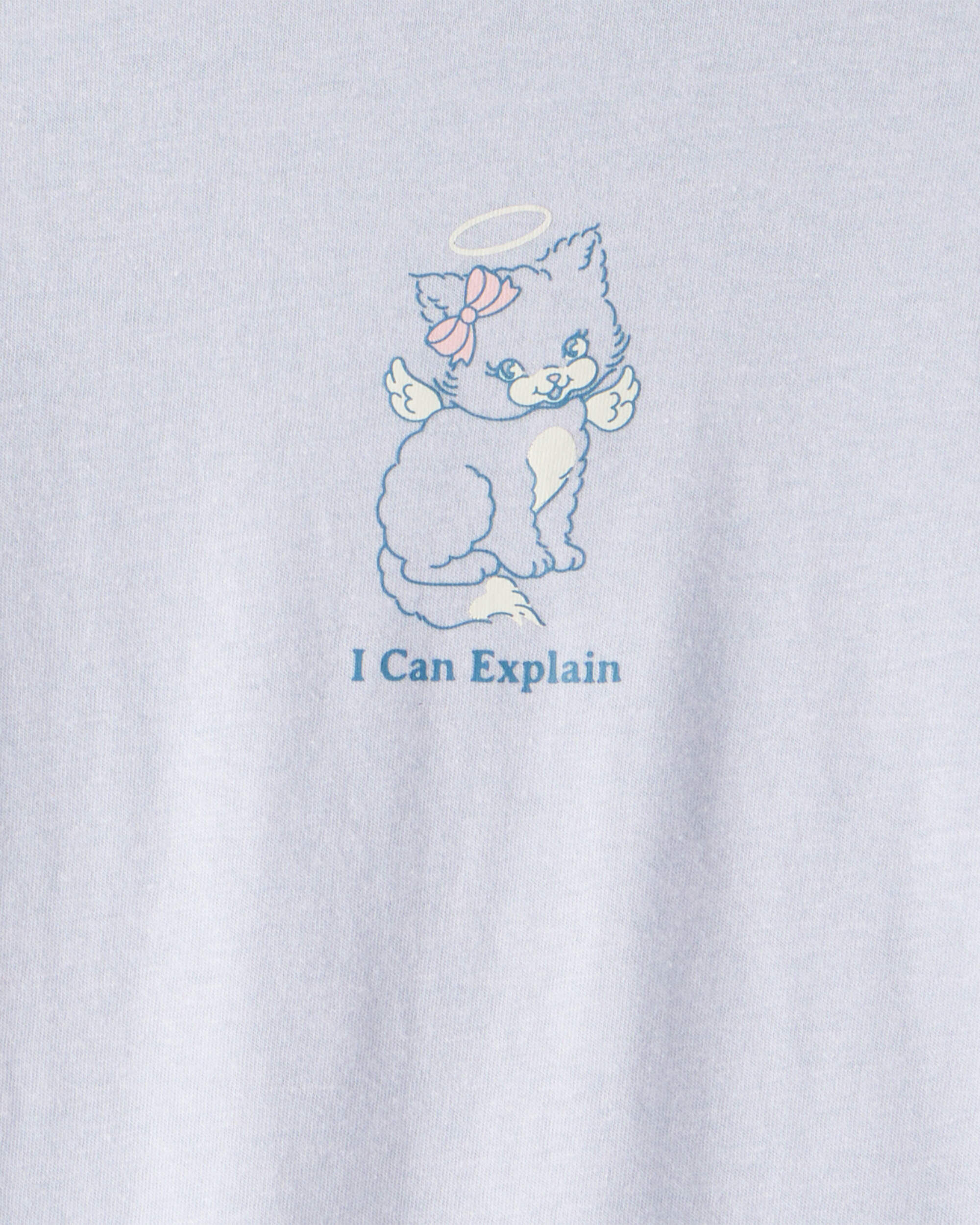 Girls Cat Long-Sleeve Graphic Tee - Blue - Image 3