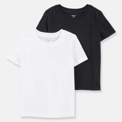 Boys 2-Pack Short-Sleeve Undershirts - Black/White