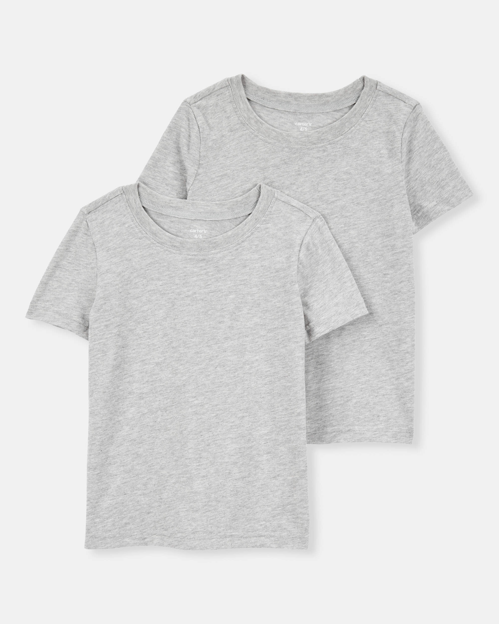Boys 2-Pack Short-Sleeve Undershirts - Gray - Image 2