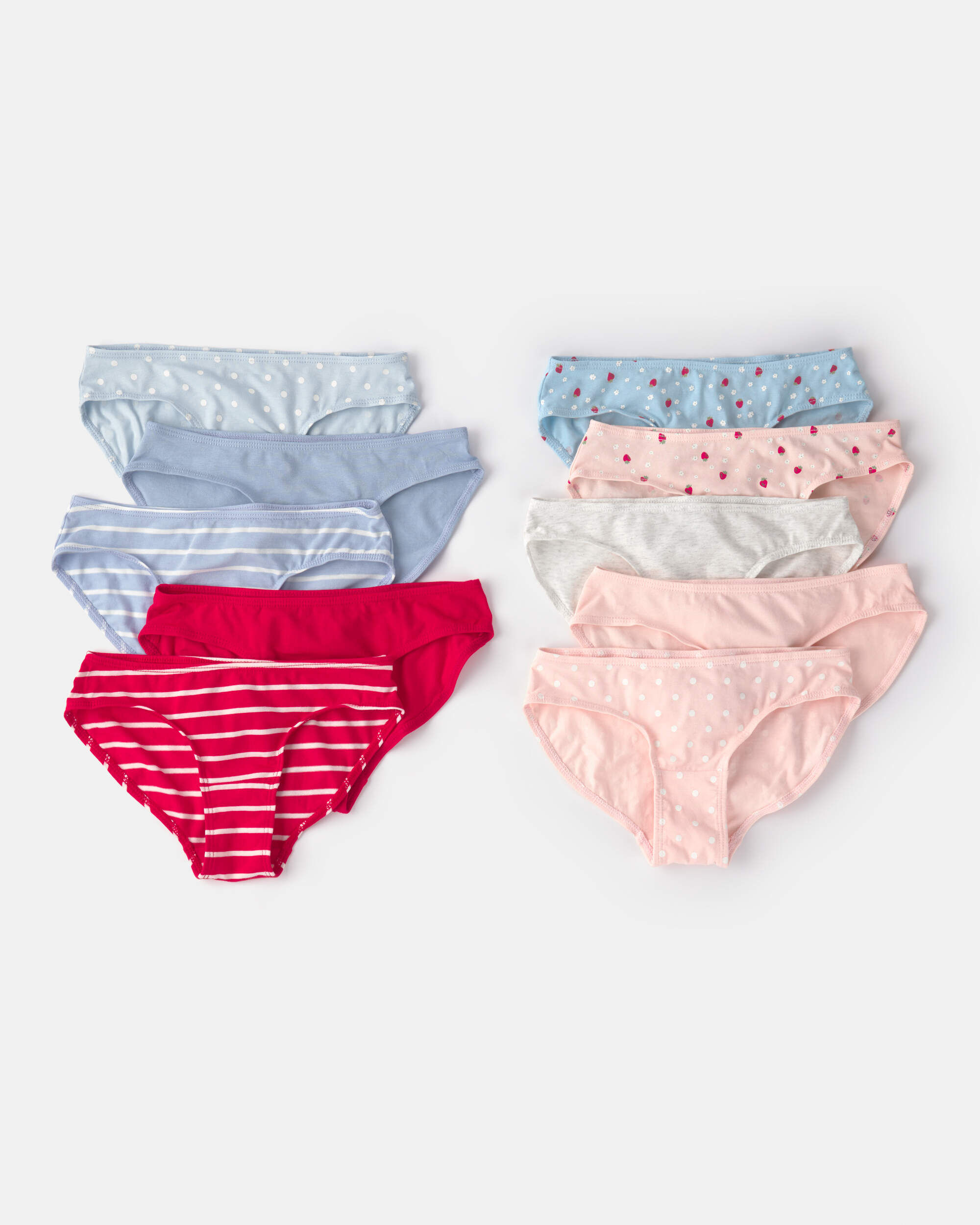Girls 10-Pack Butterfly Floral Bikini Underwear - Image 3