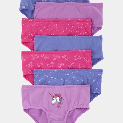 Girls 7-Pack Unicorn Brief Stretch Cotton Undies