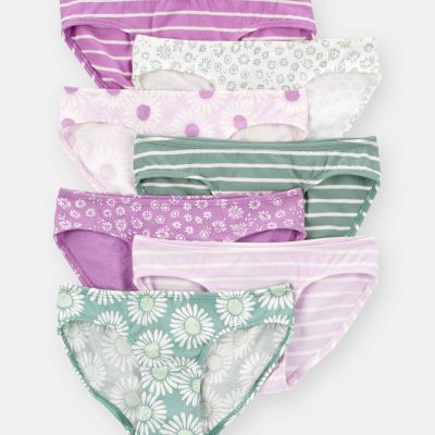 Girls 7-Pack Floral Bikini Underwear