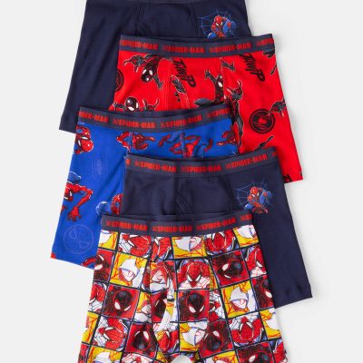 Boys 5-Pack ©Marvel Spider-Man Boxer Brief Underwear - Navy/Blue/Red