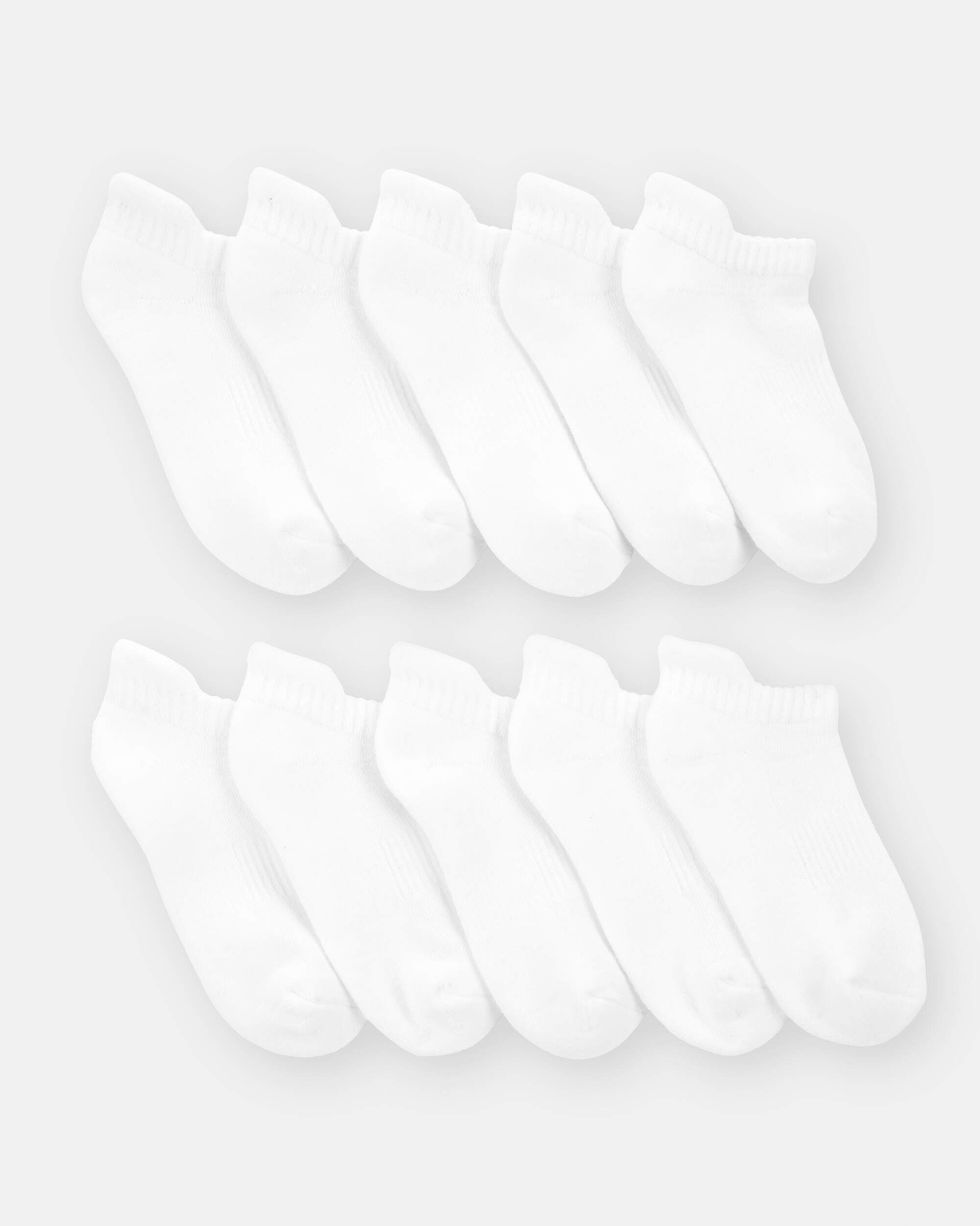 Boys 10-Pack No Show Socks - White - Image 2