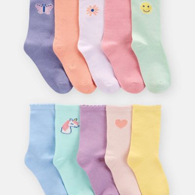 Girls 10-Pack Crew Socks