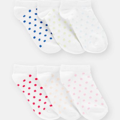 Girls 6-Pack No Show Socks