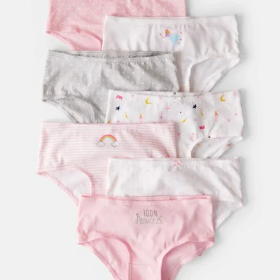 Girls 7-Pack Princess Print Brief Underwear