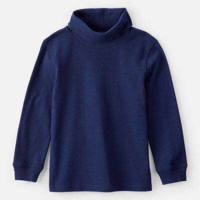 Boys Long-Sleeve Turtleneck - Navy
