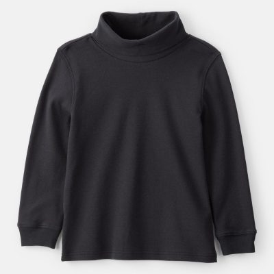 Boys Long-Sleeve Turtleneck - Black