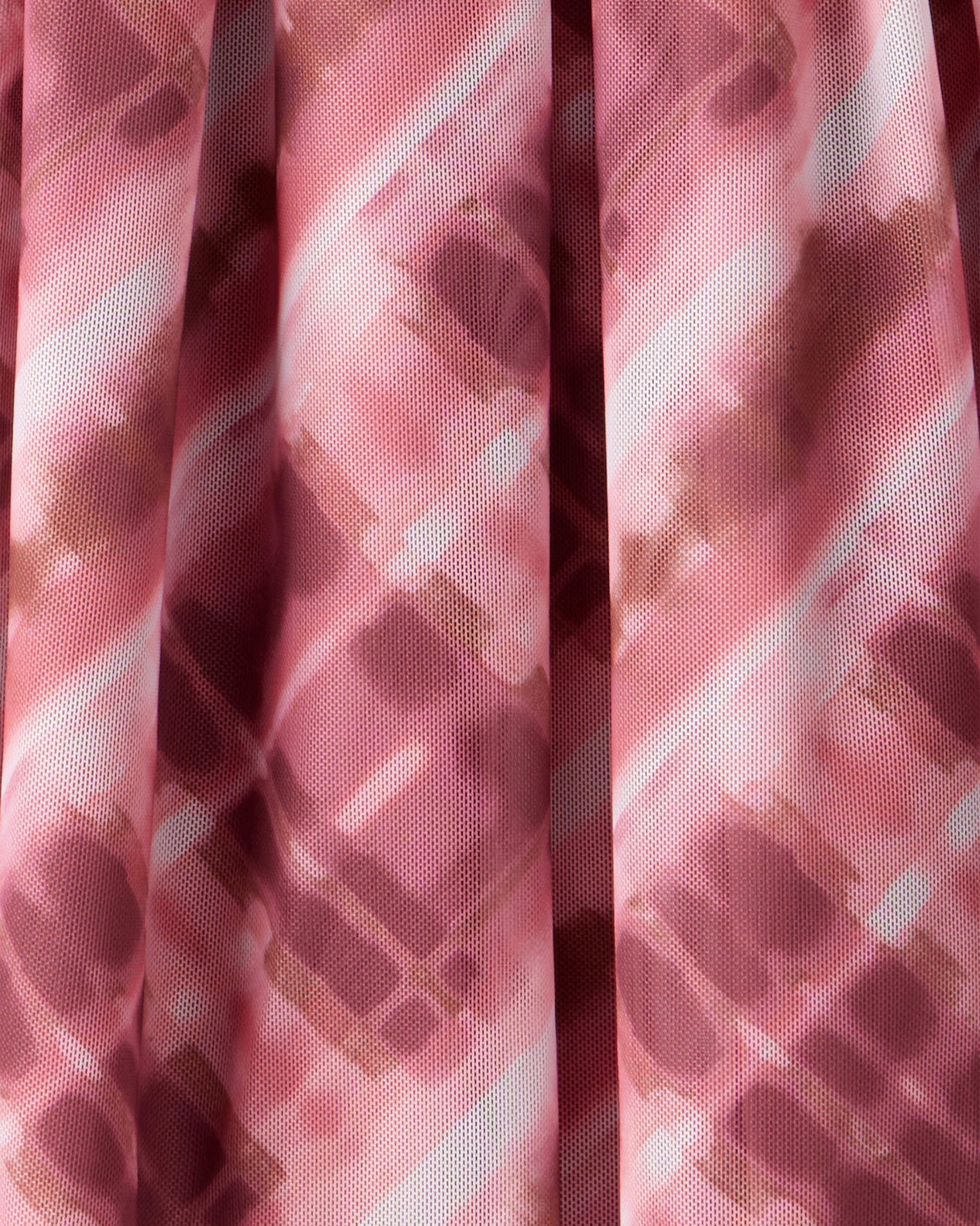 Girls Mesh Plaid Skirt - Pink - Image 3