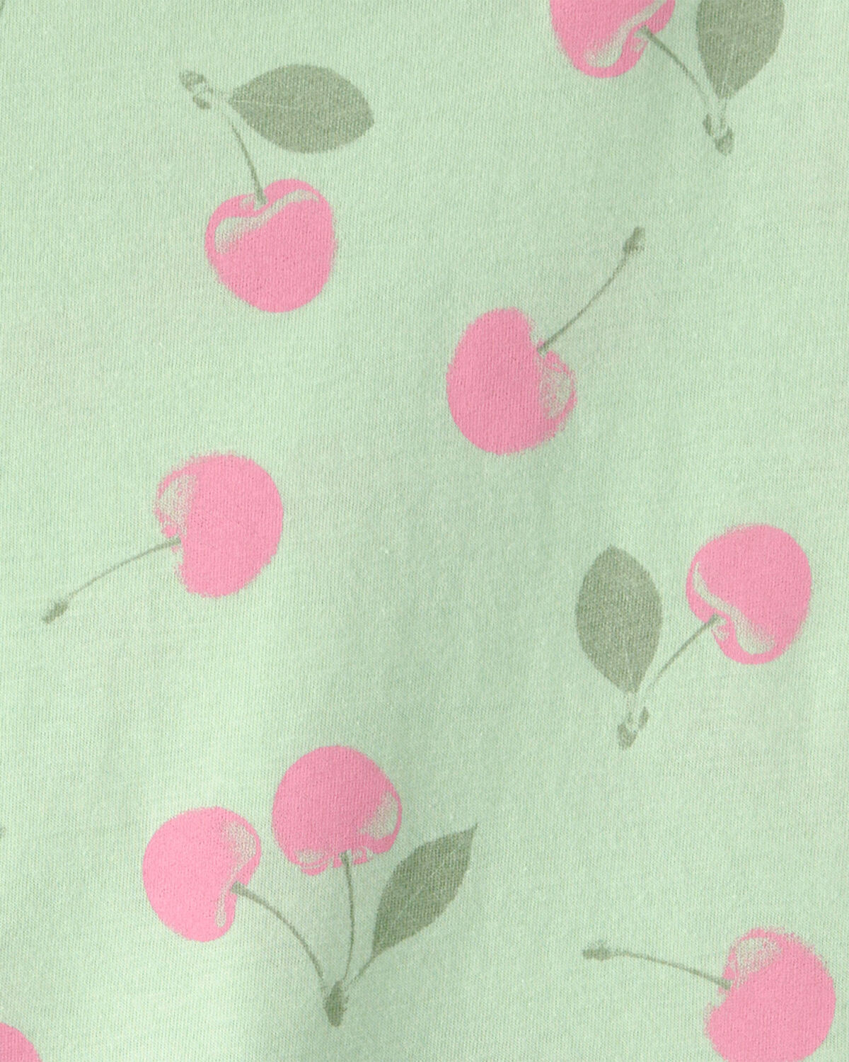 Girls Cherry Short-Sleeve Dress - Green - Image 3