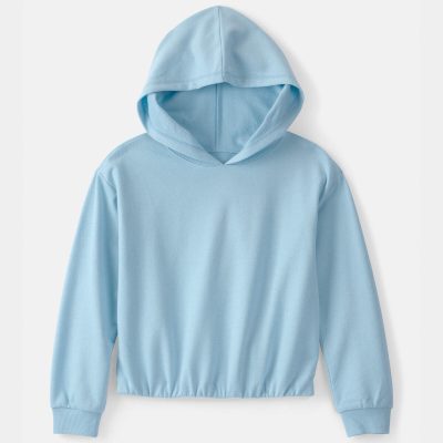Girls French Terry Hoodie - Blue