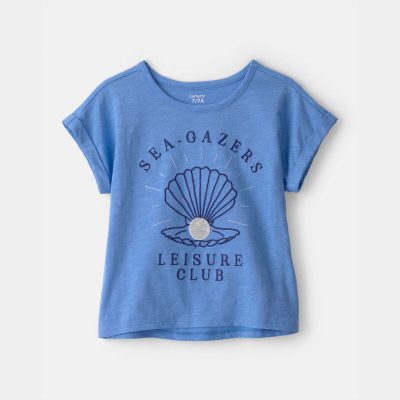 Girls Seashell Top - Blue