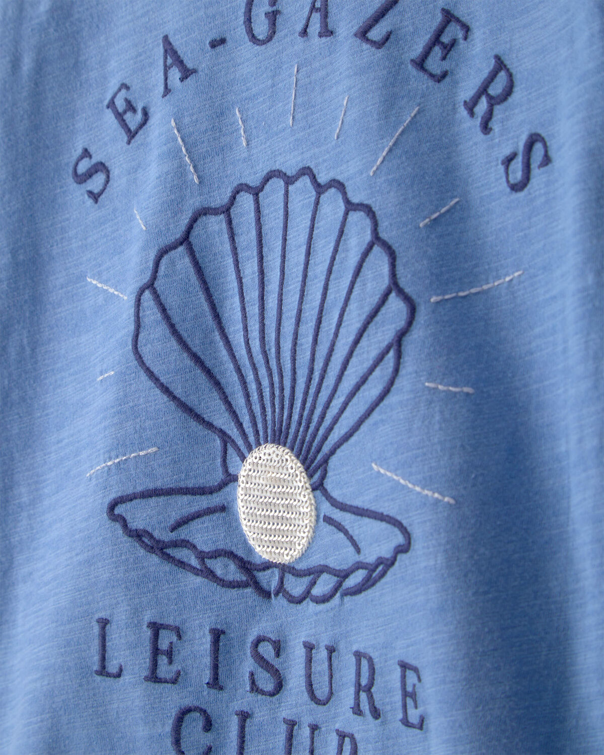 Girls Seashell Top - Blue - Image 2
