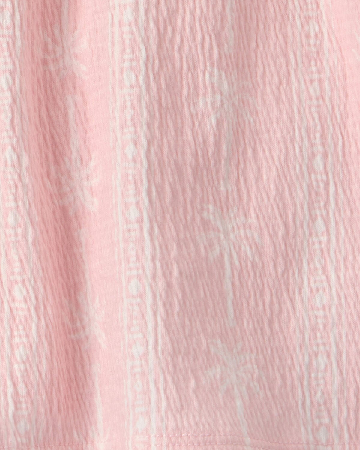 Girls Palm Tree Gauze Shorts - Pink - Image 3