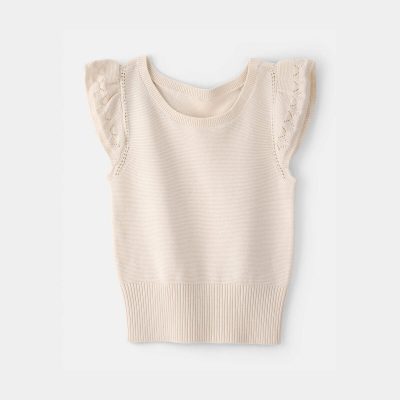 Girls Sweater Top - Cream