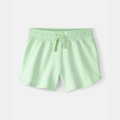 Girls French Terry Shorts - Green