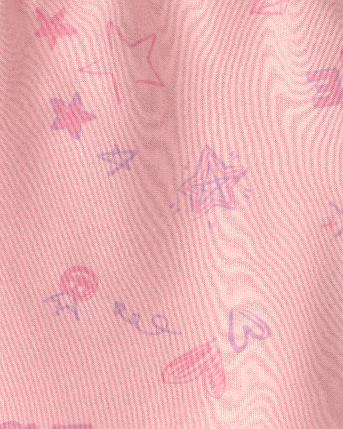 Girls Star French Terry Shorts - Pink - Image 3