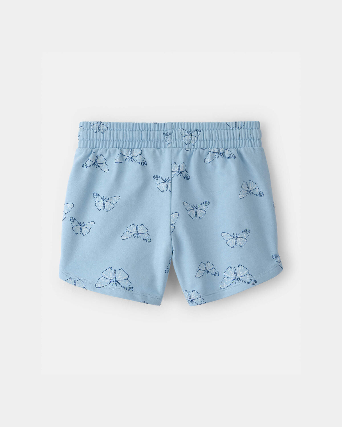 Girls Butterfly French Terry Shorts - Blue - Image 2