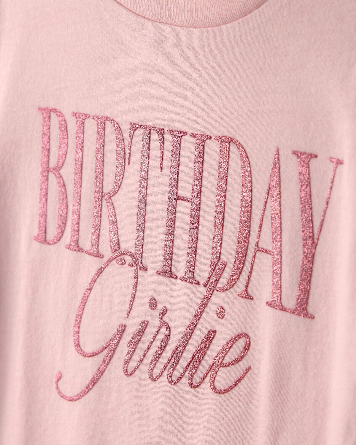 Girls 'Birthday Girlie' Graphic Tee - Pink - Image 2