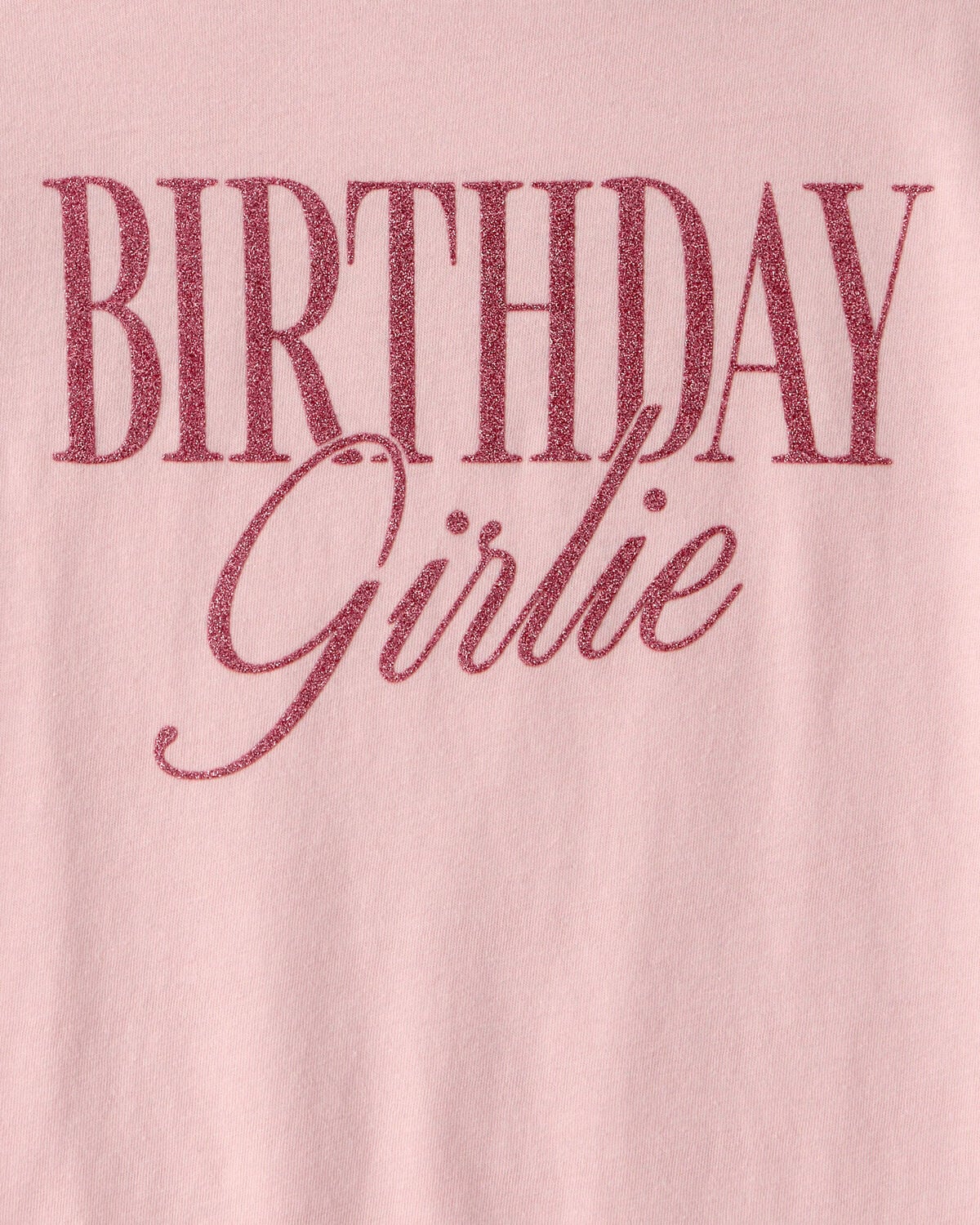 Girls 'Birthday Girlie' Graphic Tee - Pink - Image 3