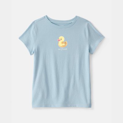 Girls Duck Graphic Tee - Blue