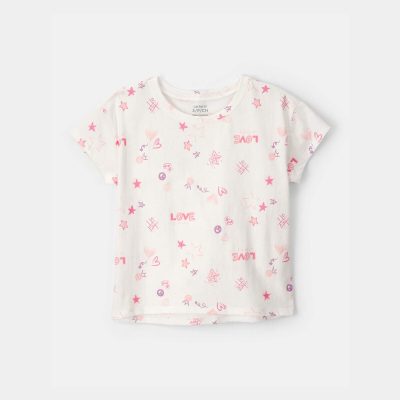 Girls 'Love' Top - Ivory