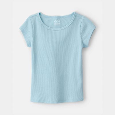 Girls Rib Top - Blue