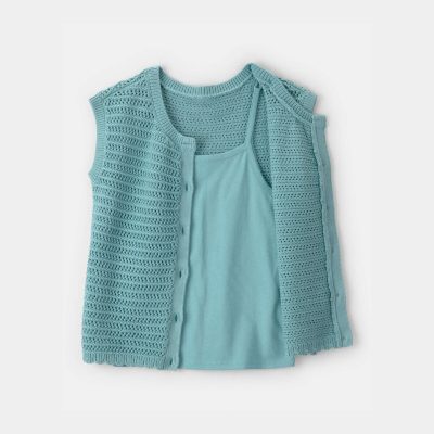 Girls 2-Piece Sweater Top Set - Blue