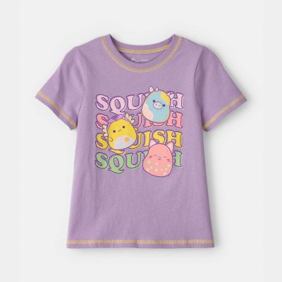 Girls Squishmallow Graphic Tee - Purple