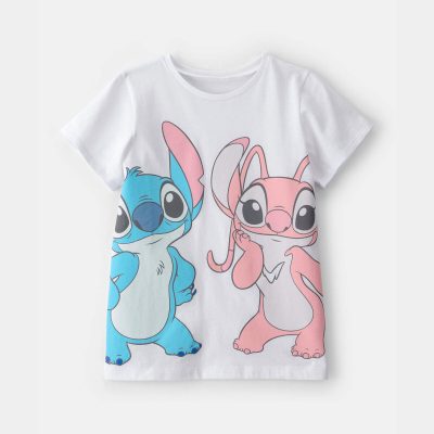 Girls Disney© Lilo & Stitch Graphic Tee - White