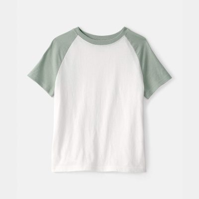 Kids Colorblock T-Shirt - Green/White