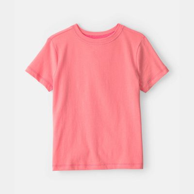 Kids Solid T-Shirt - Coral