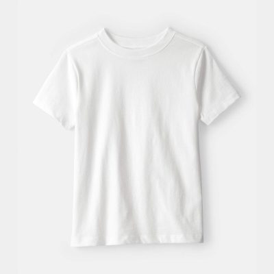 Kids Solid T-Shirt - White